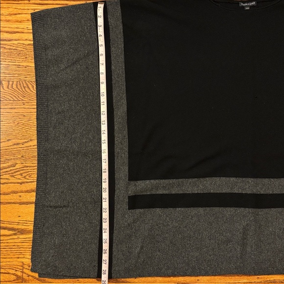 Eileen Fisher Black and Gray Poncho - Picture 3 of 10